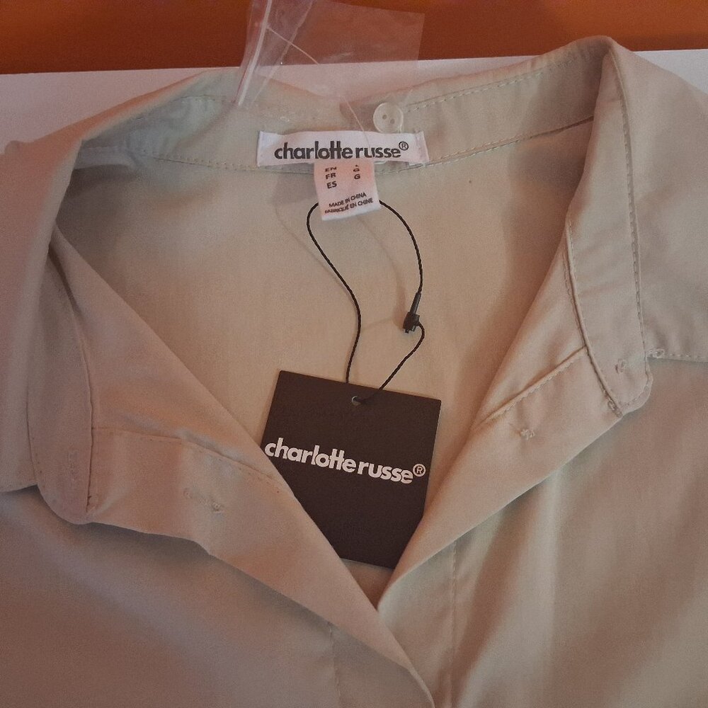 Tan colored Dress Shirt size 12 (large)